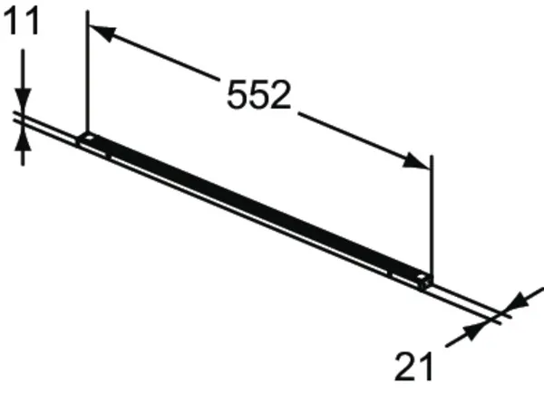 Ideal Standard Conca Schubladenleuchten-Set, 552mm, Anthrazit