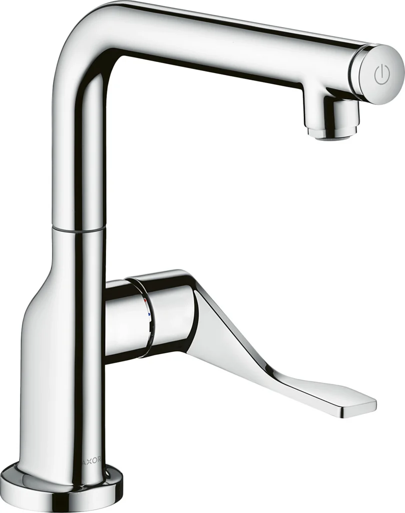 Hansgrohe AXOR Citterio Einhebel-Küchenmischer Select 230 Chrom, Schwenkbereich einstellbar in 3 Stufen auf 110°, 150° oder 360°, Normalstrahl, Select-Knopf zum komfortablen An- und Abstellen des Wasserstrahls, maximale Durchflussmenge bei 3 bar: 9 l/min Hansgrohe AXOR Citterio Einhebel-Küchenmischer Select 230 Chrom, Schwenkbereich einstellbar in 3 Stufen auf 110°, 150° oder 360°, Normalstrahl, Select-Knopf zum komfortablen An- und Abstellen des Wasserstrahls, maximale Durchflussmenge bei 3 bar: 9 l/min