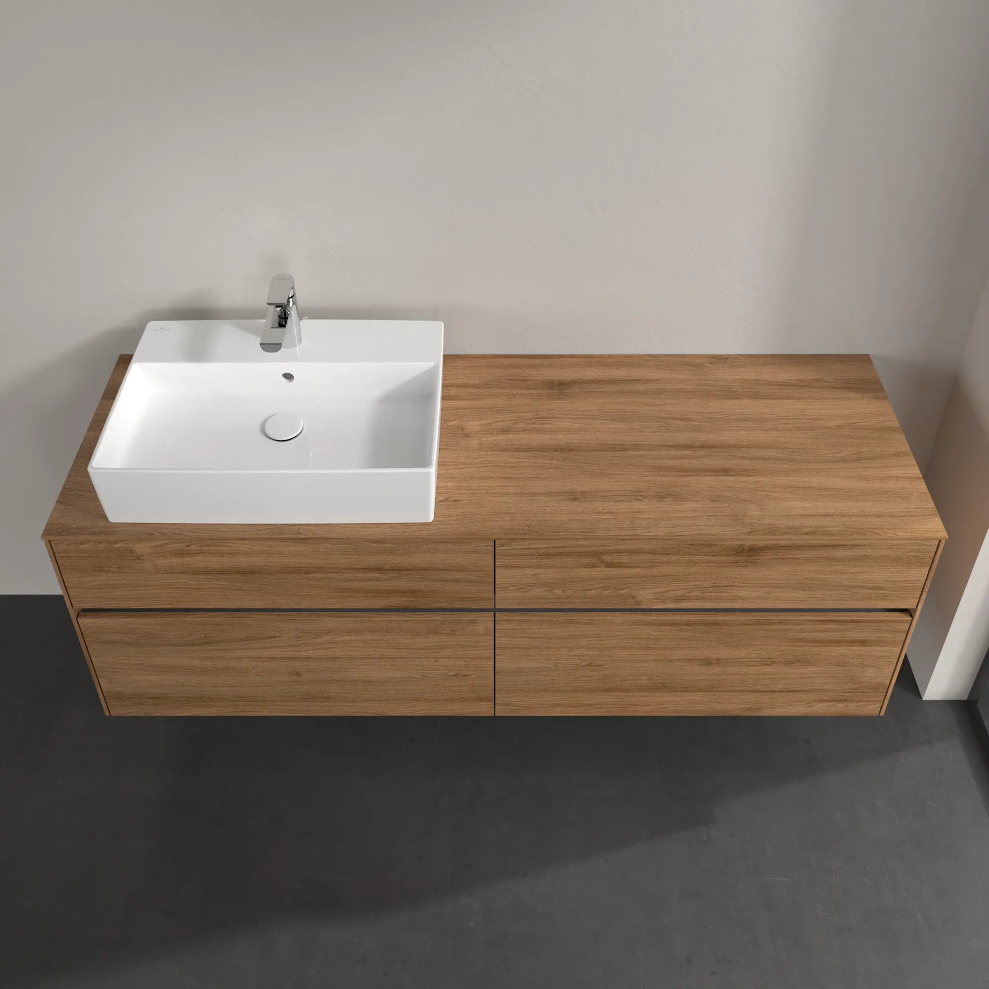 Villeroy & Boch Collaro Waschbeckenunterschrank C13500, 1600x548x500mm, Kansas Oak
