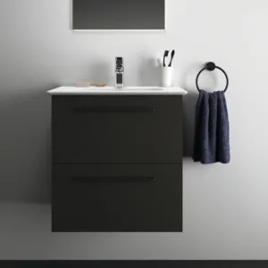 Ideal Standard i.life A Möbelpaket mit Waschtisch 64cm und Unterschrank Carbongrau matt