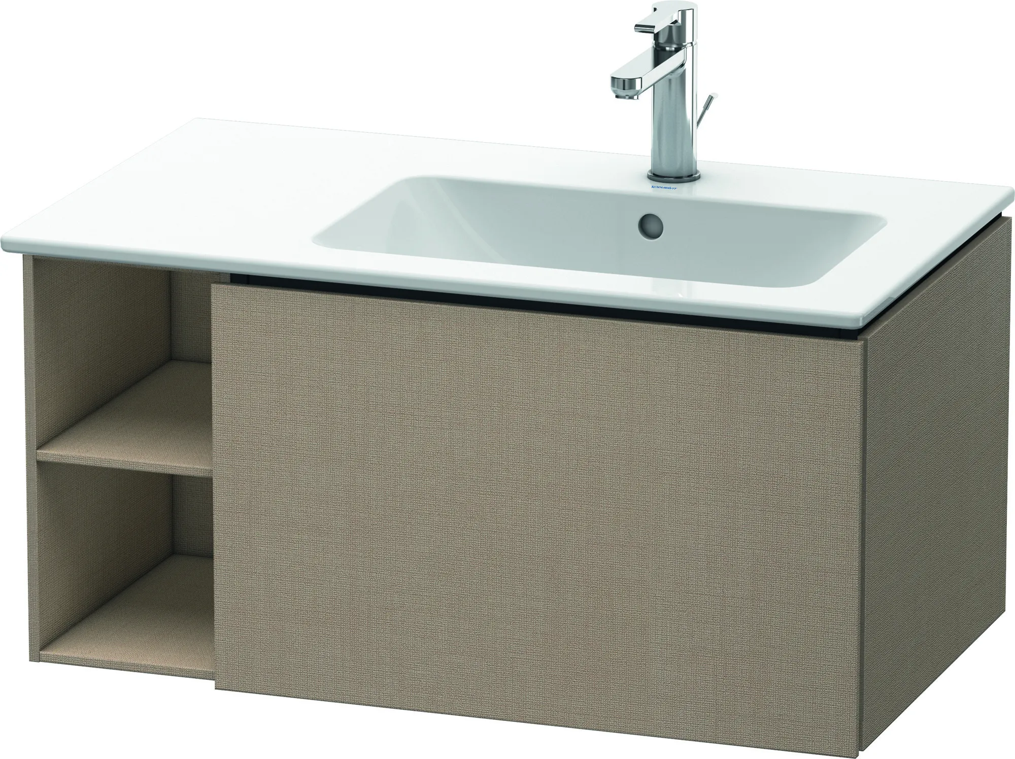 Duravit Waschtischunterschrank wandhängend „L-Cube“ 82 × 40 × 48,1 cm Leinen