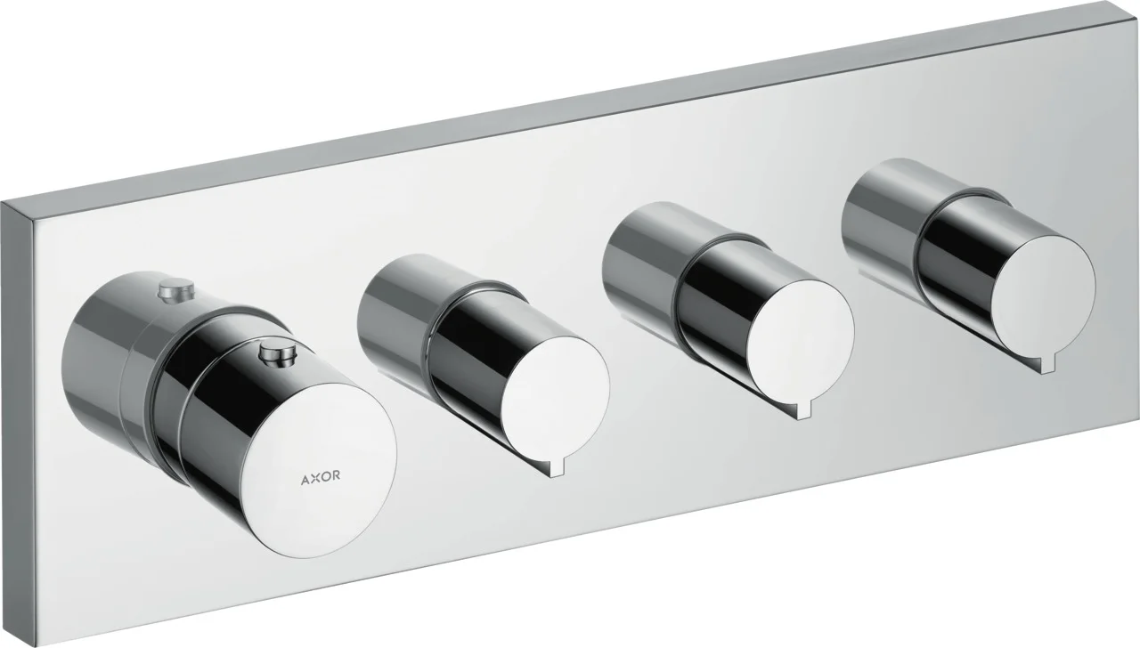 Hansgrohe AXOR ShowerSolutions Thermostatmodul 360/120 Unterputz eckig Chrom, 3 Verbraucher, max. Durchfluss 59 l/min bei 3 bar, Anschluss DN20 Grundkörper Hansgrohe AXOR ShowerSolutions Thermostatmodul 360/120 Unterputz eckig Chrom, 3 Verbraucher, max. Durchfluss 59 l/min bei 3 bar, Anschluss DN20 Grundkörper