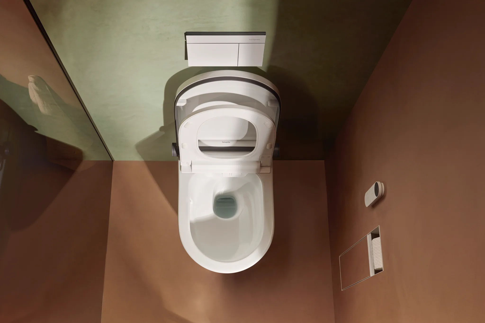 XtraStoris Rock Einbau Toilettenbürstenhalter mit Papierhalter und befliesbarer Tür Mattschwarz