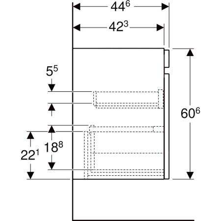 Geberit Waschtischunterschrank „Renova Plan“ weiß / lackiert hochglänzend
