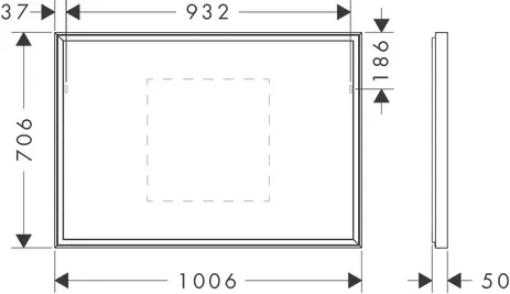 Hansgrohe Xarita E Spiegel mit LED-Beleuchtung, 1000/700/50 mm, Mattweiß Hansgrohe Xarita E Spiegel mit LED-Beleuchtung, 1000/700/50 mm, Mattweiß