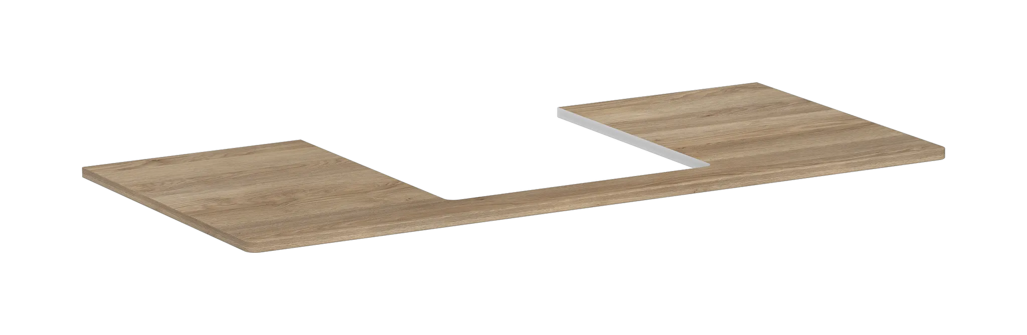 Hansgrohe Xelu Q Konsole, Eiche Natur, 1.180 x 540 mm, mittiger Ausschnitt für Aufsatzwaschtisch geschliffen 500 x 480 mm