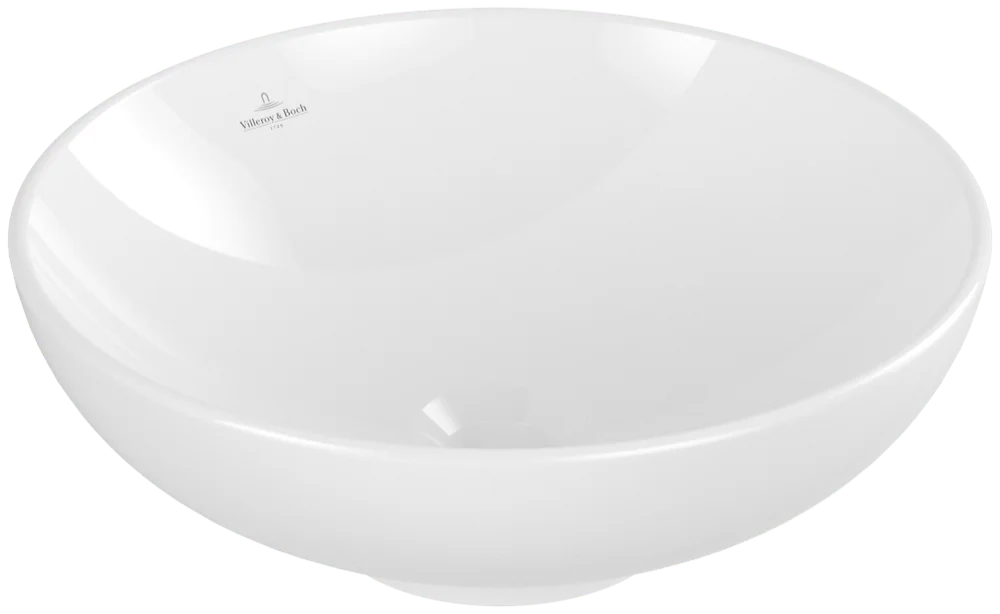 Villeroy & Boch Aufsatzwaschbecken Loop & Friends, rund, Weiß Alpin, 420x420x150 mm, Höhe 120 mm, mit Überlauf