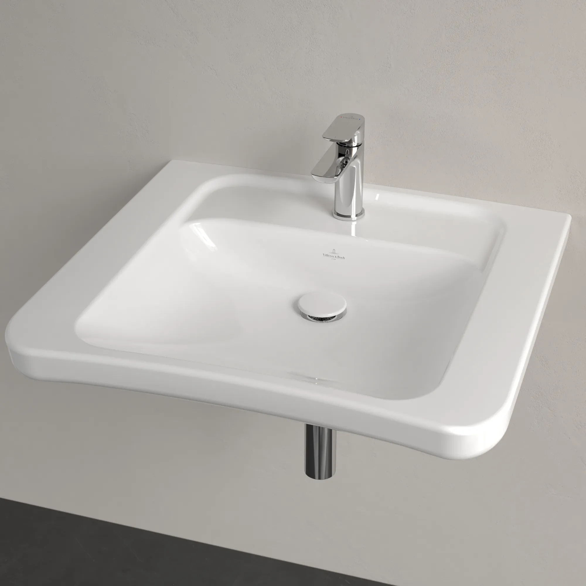 Villeroy & Boch Wandwaschtisch „ViCare“ 650 × 550 × 190 mm, ohne Hahnlochbohrung in Weiß Alpin Villeroy & Boch Wandwaschtisch „ViCare“ 650 × 550 × 190 mm, ohne Hahnlochbohrung in Weiß Alpin