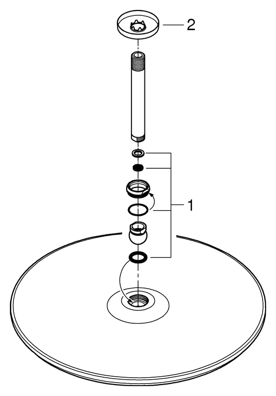 Kopfbrauseset Rainshower Cosmopolitan 400 26256, Deckenauslass 142 mm, chrom Kopfbrauseset Rainshower Cosmopolitan 400 26256, Deckenauslass 142 mm, chrom
