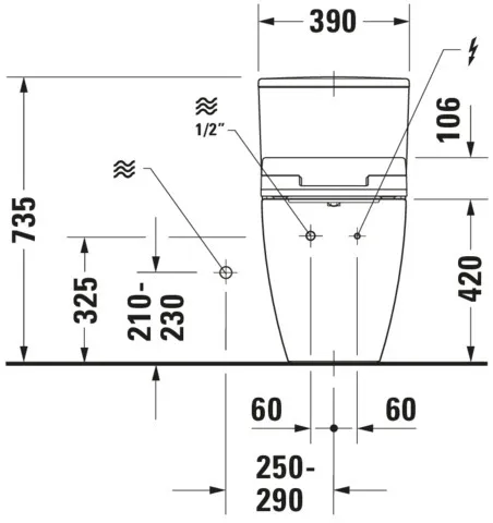 Duravit WC-Sitz mit Unterdusche (elektrisch) „SensoWash® Slim“