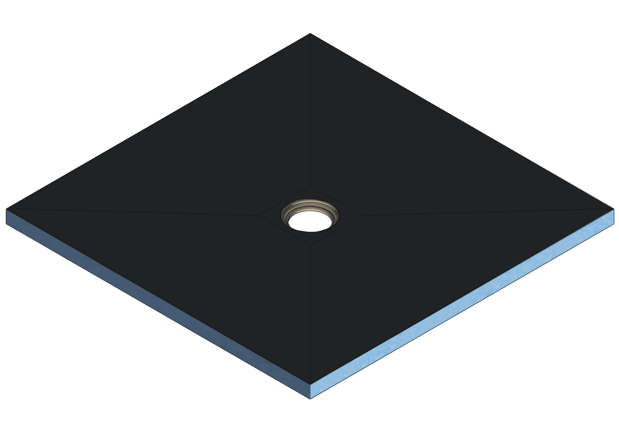 Duschelement Ablauf mittig „Point“ 80 × 80 cm