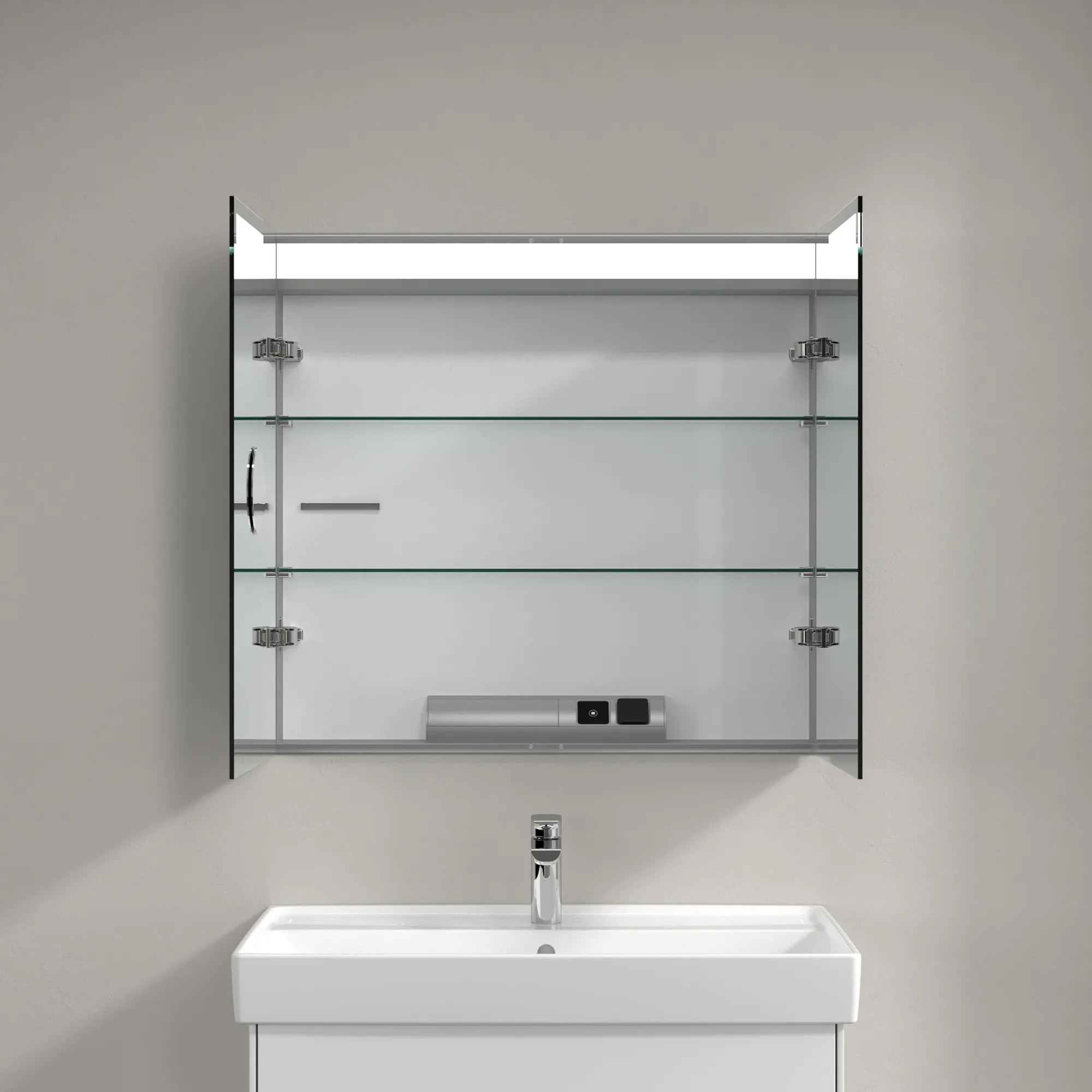 Villeroy & Boch Unterputz-Spiegelschrank „My View-In“ 80,1 × 74,7 × 10,7 × 10,7 cm