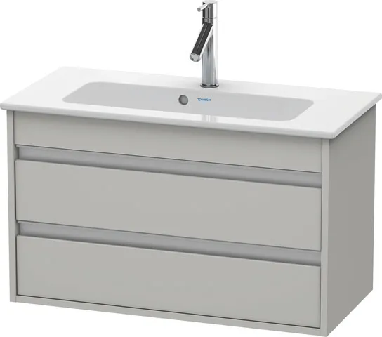 Duravit Waschtischunterschrank wandhängend „Ketho“ 80 × 48 × 38,5 cm Betongrau Matt