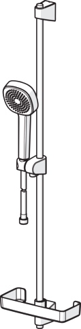 HA Wandstangengarnitur HANSABASICJET Style 4479 1-strahlig Chrom