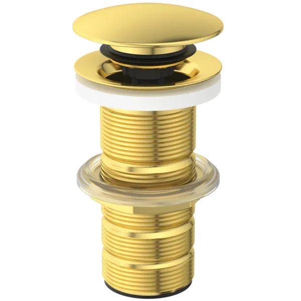 Ideal Standard Push-Open-Ventil für Waschtisch, Brushed Gold, 63,5x63,5 mm, Serienübergreifend Ideal Standard Push-Open-Ventil für Waschtisch, Brushed Gold, 63,5x63,5 mm, Serienübergreifend