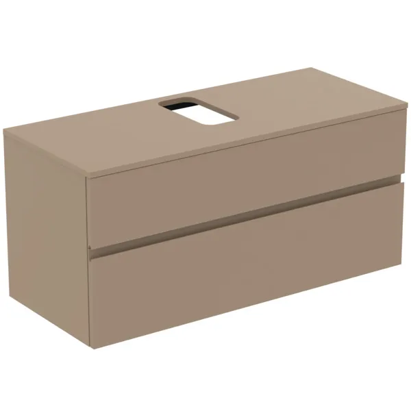 Ideal Standard Waschtischunterschrank Finesse Auschnitt mitte 1202x505x558mm 2 Auszüge Greige matt Ideal Standard Waschtischunterschrank Finesse Auschnitt mitte 1202x505x558mm 2 Auszüge Greige matt