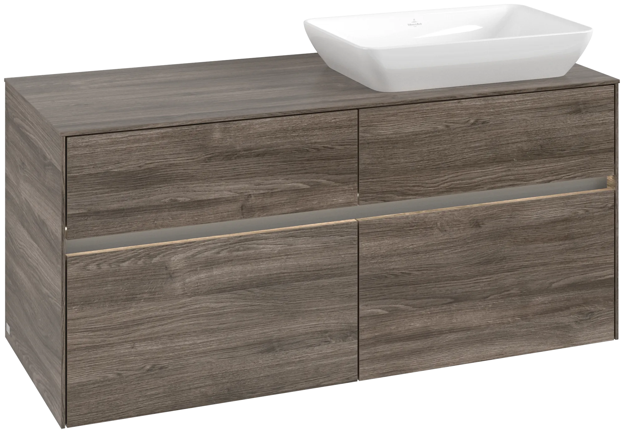 Villeroy & Boch Collaro Waschbeckenunterschrank C114B0, 1200x548x500mm, mit LED-Beleuchtung