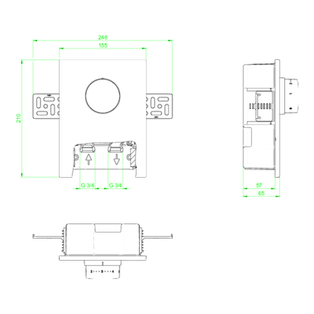 Oventrop Einzelraumregelung „Unibox T-RTL“ mit Thermostatventil und Rücklauftemperaturregelung in weiß
