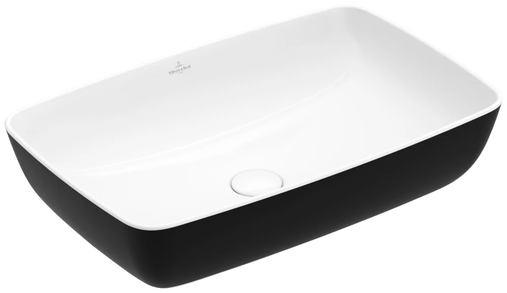 Villeroy & Boch Aufsatzwaschbecken Artis, 580x385x130 mm, Coal Black, TitanCeram, Classic, ohne Überlauf