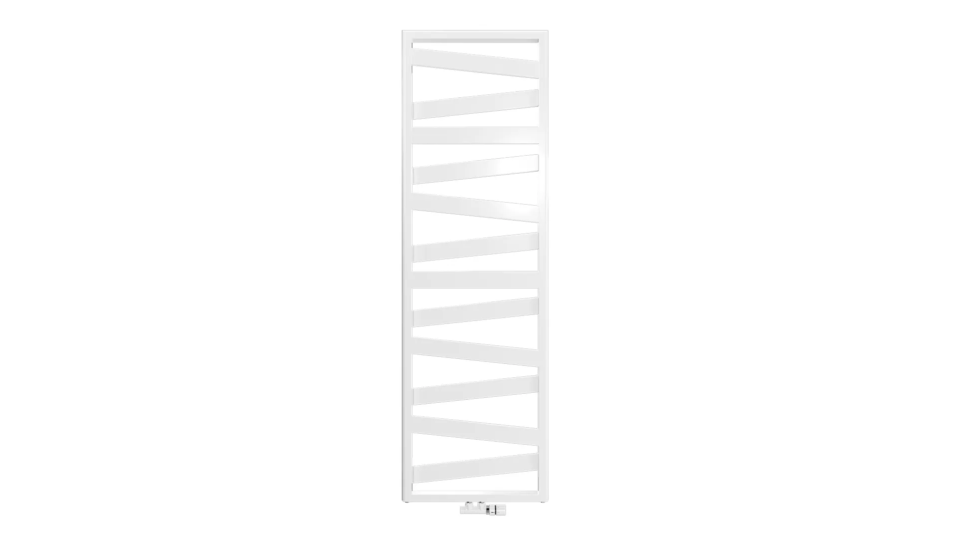 Zehnder Design-Heizkörper „Ribbon“ für Warmwasser-Zentralheizung oder gemischten Betrieb mit 50 mm-Mittelanschluss 60 × 193 cm in Titane (glänzend)