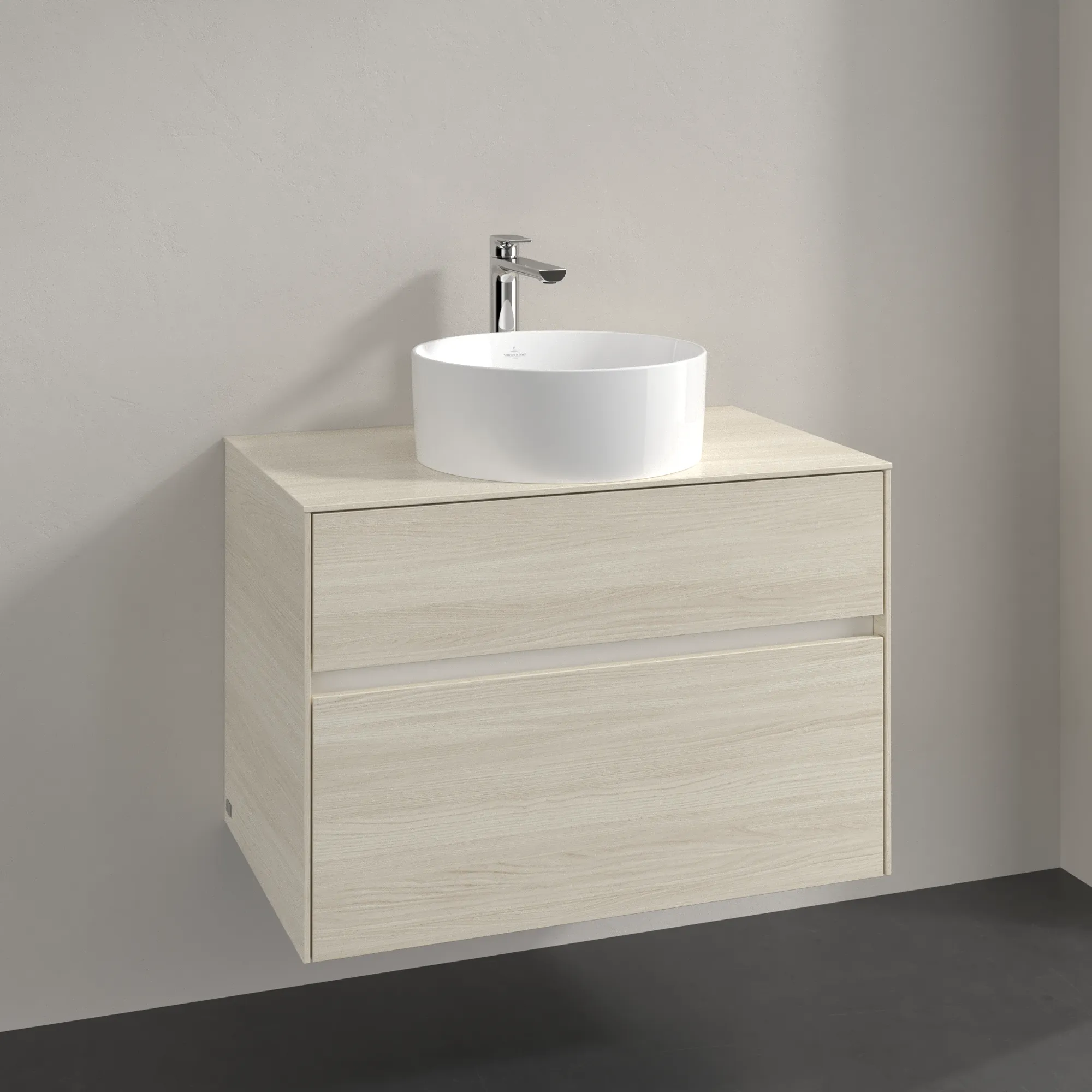 Villeroy & Boch Waschbeckenunterschrank Collaro C037B0, Eckig White Oak, 800x548x500mm, mit Beleuchtung und SoftClosing Villeroy & Boch Waschbeckenunterschrank Collaro C037B0, Eckig White Oak, 800x548x500mm, mit Beleuchtung und SoftClosing