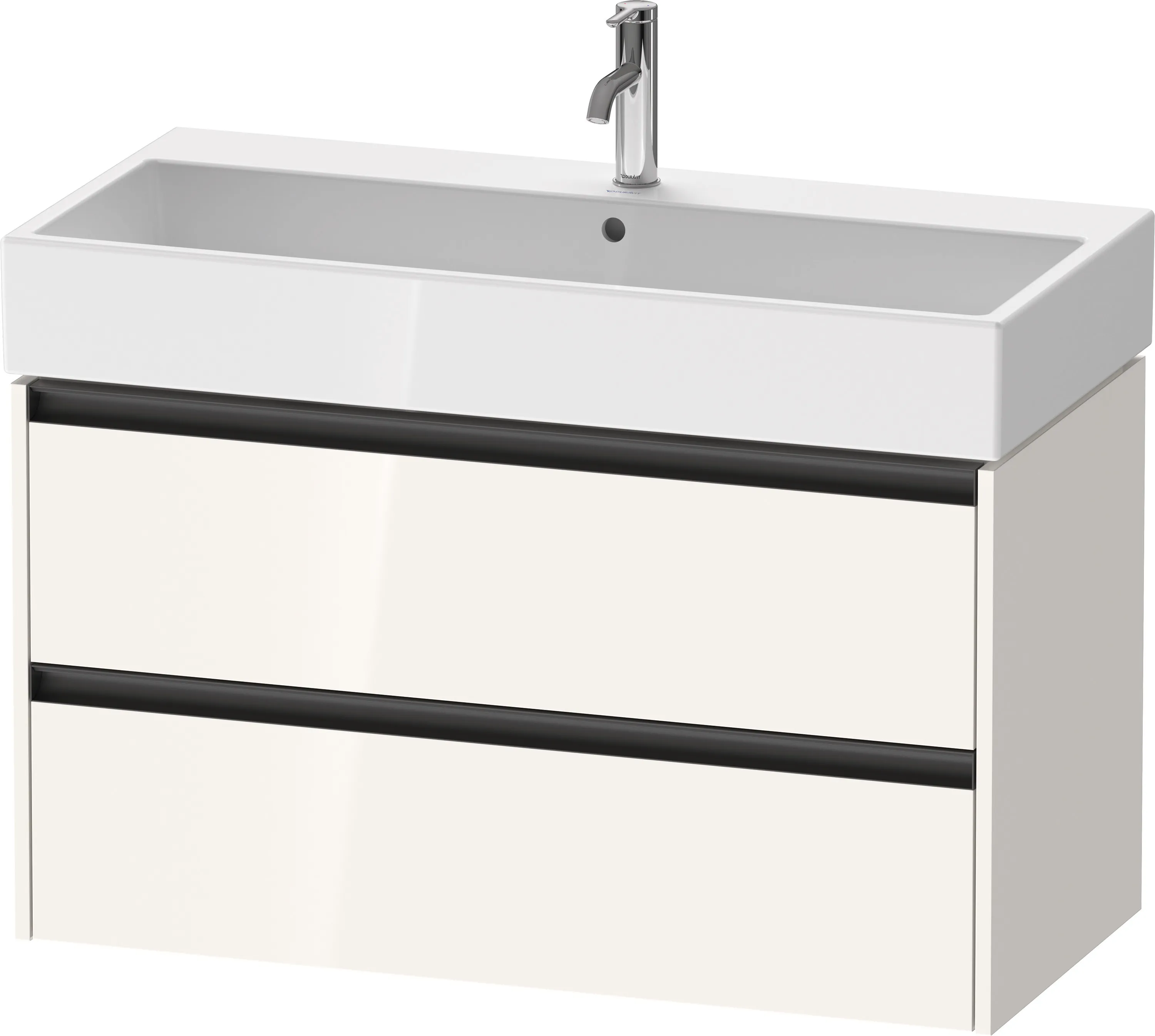 Duravit Waschtischunterschrank wandhängend „Ketho.2“ 98,4 × 54,9 × 46 cm Weiß Hochglanz
