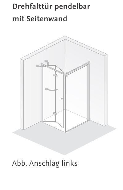 HSK teilgerahmte Drehfalttür pendelbar „Atelier Plan“ für Seitenwand Glas Klar hell, Profile Schwarz-matt, B: 750 mm H: 2000 mm HSK teilgerahmte Drehfalttür pendelbar „Atelier Plan“ für Seitenwand Glas Klar hell, Profile Schwarz-matt, B: 750 mm H: 2000 mm