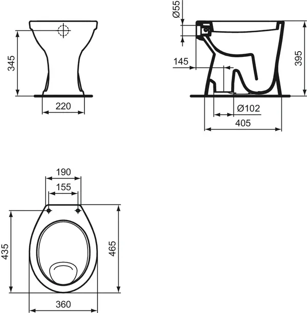 WC „Eurovit“ 36 × 39,5 × 46,5 cm WC „Eurovit“ 36 × 39,5 × 46,5 cm
