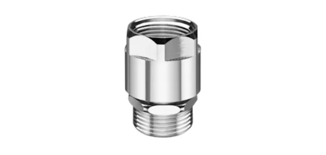 Rohrbelüfter, Durchflussform, Bauform C, Max. Betriebsdruck: 10 bar, DN 20 G 3/4 AG, DN 20 G 3/4 IG, chrom Rohrbelüfter, Durchflussform, Bauform C, Max. Betriebsdruck: 10 bar, DN 20 G 3/4 AG, DN 20 G 3/4 IG, chrom