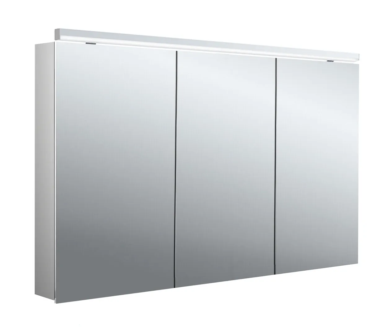 Lichtspiegelschrank flat 2 Classic,Aufputz, mit Waschtischbeleuchtung,3 Türen, 1200mm