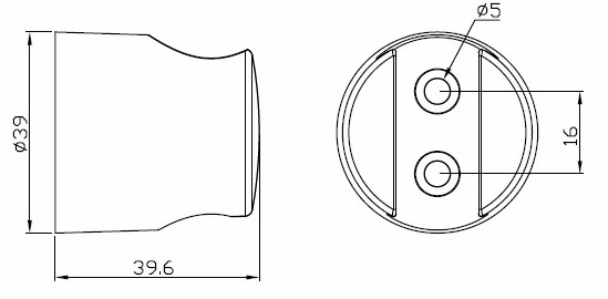 Konuswandhalter AqvaBasic - inkl. Befestigungsmaterial - chrom