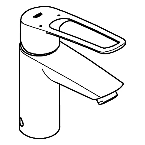 Einhand-Waschtischbatterie Eurosmart 23986_3, S-Size, mit thermischem Verbrühschutz, thermische Desinfektion ohne erneute Temperatureinstellung, offener Metall-Hebelgriff, Einlochmontage, glatter Körper, chrom Einhand-Waschtischbatterie Eurosmart 23986_3, S-Size, mit thermischem Verbrühschutz, thermische Desinfektion ohne erneute Temperatureinstellung, offener Metall-Hebelgriff, Einlochmontage, glatter Körper, chrom