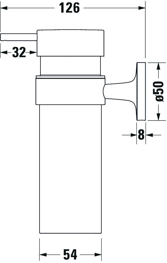 Starck T Seifenspender, Akzentfarbe:, 60x126x176 mmq