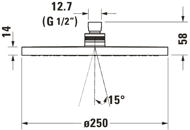 Kopfbrause D250 chrom