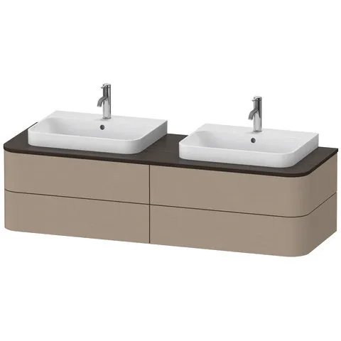 Duravit Waschtischunterschrank wandhängend „Happy D.2 Plus“ 160 × 40,8 × 55 cm Leinen