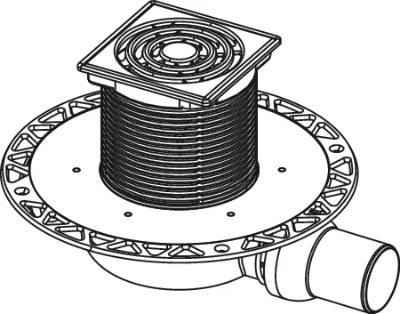 Drainpoint S 112 Boden-Ablaufset, waagerecht, superflach mit Seal System Universalflansch