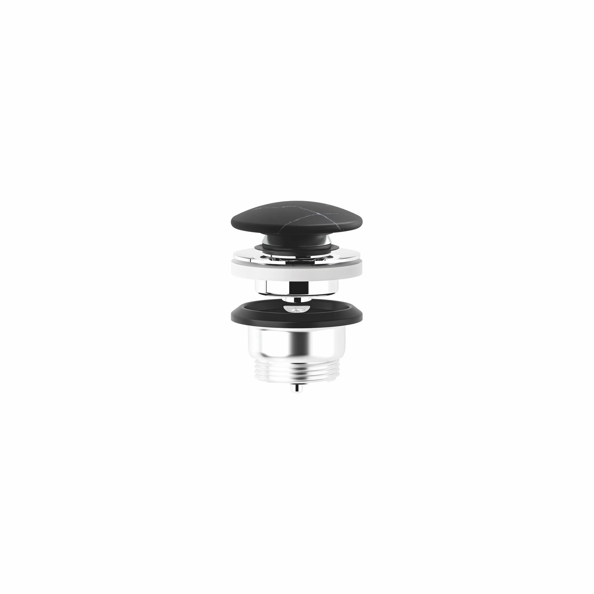 -ROTEX Push-Open-Ablaufgarnitur Marble Nero Marquina matt