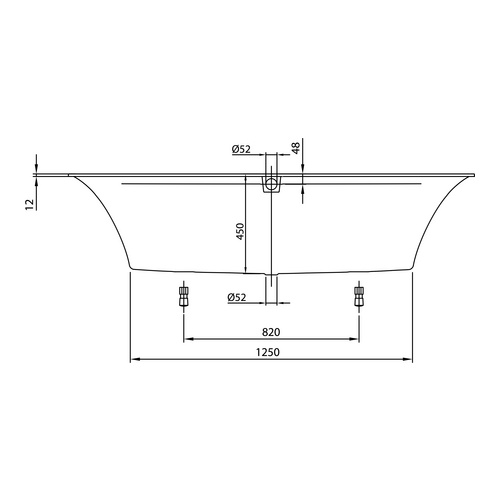 Villeroy & Boch Badewanne „Squaro Edge 12“ rechteck 190 × 90 cm, Mittelablauf in Weiß Alpin