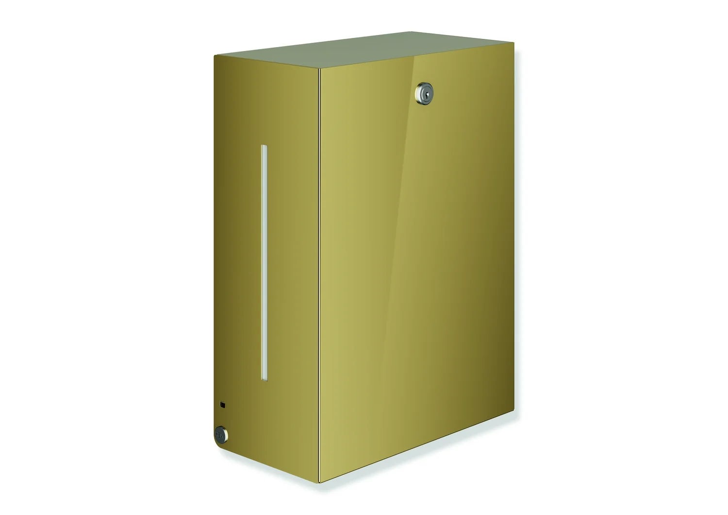 HEWI Papierhandtuchspender System 900, PVD gold glänzend, 260x350x140 mm, Edelstahl, für Wandmontage