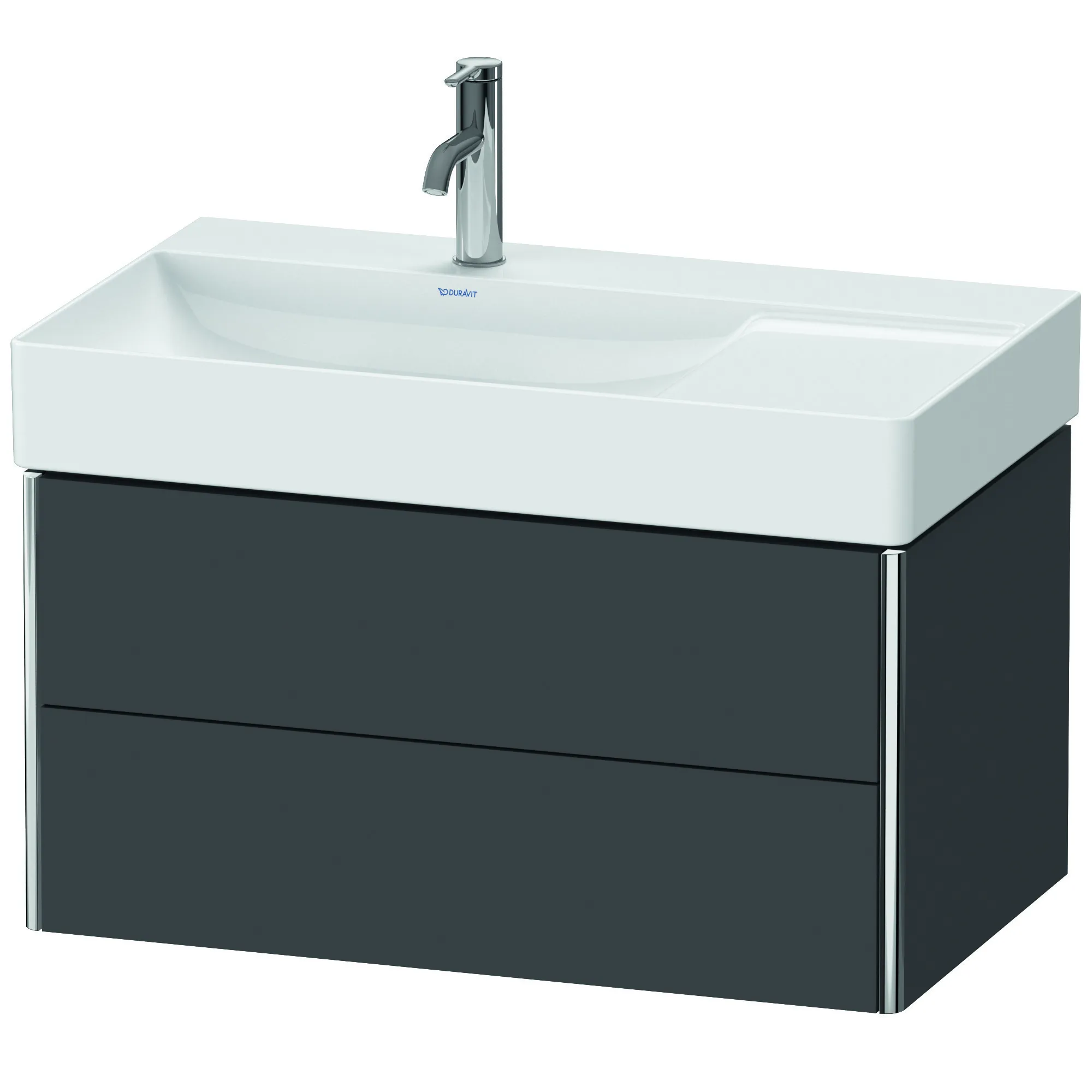 Duravit Waschtischunterschrank wandhängend „XSquare“ 78,4 × 39,7 × 46 cm Graphit Matt Duravit Waschtischunterschrank wandhängend „XSquare“ 78,4 × 39,7 × 46 cm Graphit Matt