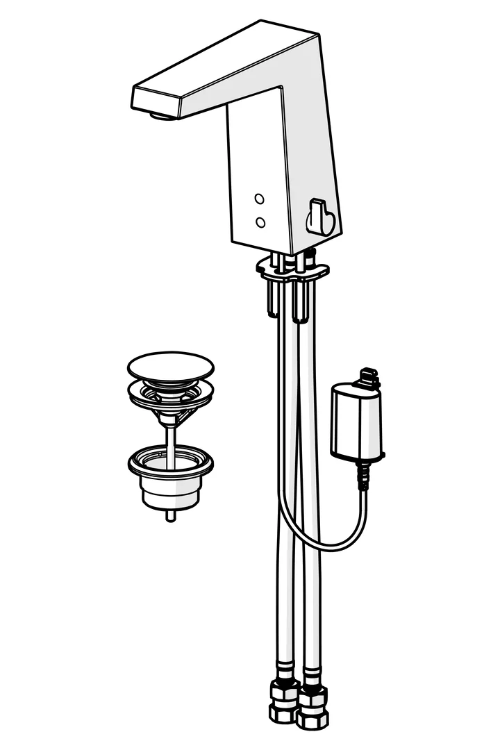 HansaLOFT Waschtischbatterie HansaLOFT 5749 6 V, Bluetooth Ausladung 143 mm DN15 Chrom HansaLOFT Waschtischbatterie HansaLOFT 5749 6 V, Bluetooth Ausladung 143 mm DN15 Chrom