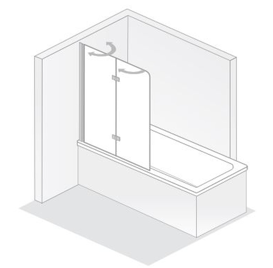 HSK gerahmte Badewannenaufsatz 2-teilig „Favorit Nova“ Glas Mattierung mittig (65 cm), Profile Chromoptik (Alu Hochglanz poliert), H: 1400 mm HSK gerahmte Badewannenaufsatz 2-teilig „Favorit Nova“ Glas Mattierung mittig (65 cm), Profile Chromoptik (Alu Hochglanz poliert), H: 1400 mm