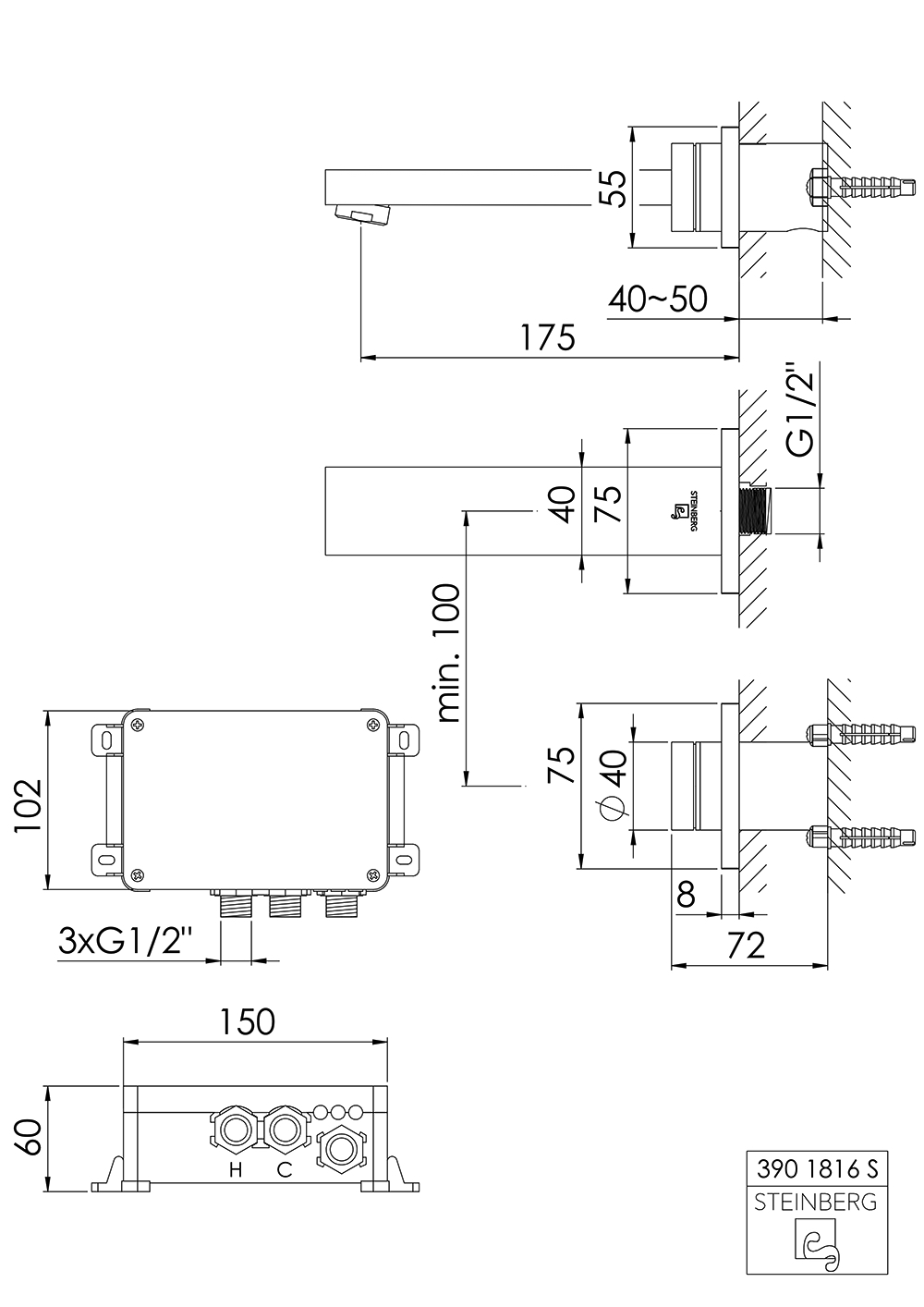 Steinberg Serie 390 Armatur