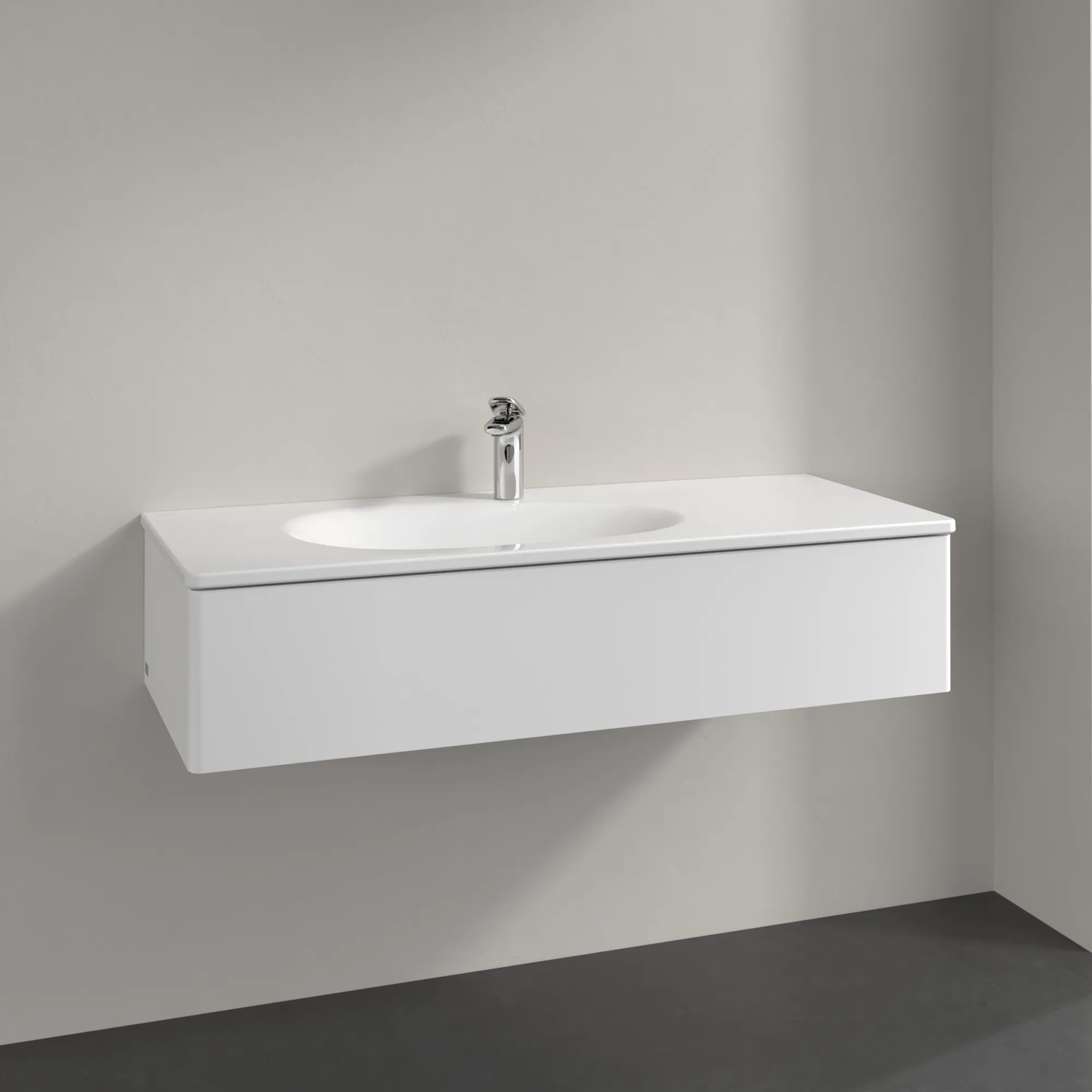 Villeroy & Boch Waschbeckenunterschrank Antao K03, 1188x256x493 mm, White Matt Lacquer, mit SoftClosing und Push-to-open Funktion Villeroy & Boch Waschbeckenunterschrank Antao K03, 1188x256x493 mm, White Matt Lacquer, mit SoftClosing und Push-to-open Funktion