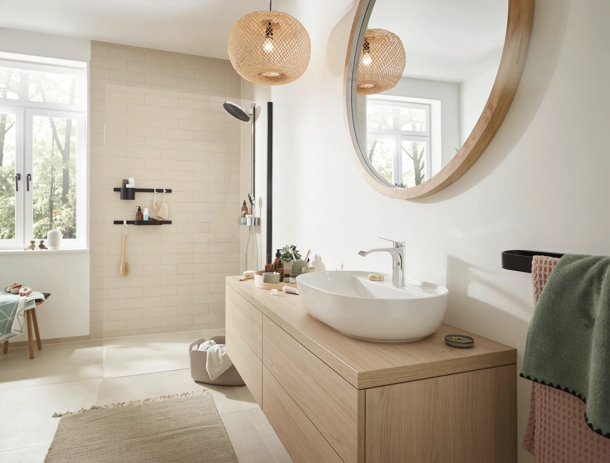 Showerpipe Pulsify 260 2jet mit Brausethermostat Aufputz chrom