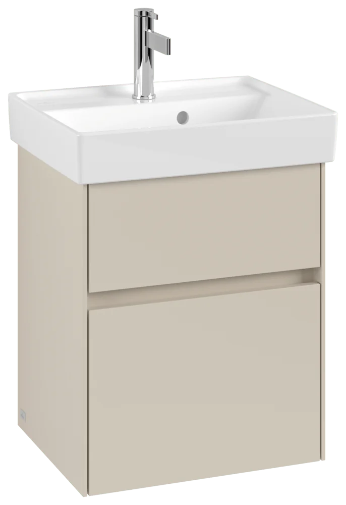 Villeroy & Boch Waschbeckenunterschrank Collaro C00600, Cashmere Grey, 460x374 mm, Höhe 546 mm, mit SoftClosing, 2 Auszüge