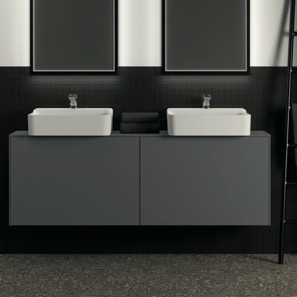 Ideal Standard Waschtischunterschrank Conca, 2 Auszüge, anthrazit Ideal Standard Waschtischunterschrank Conca, 2 Auszüge, anthrazit
