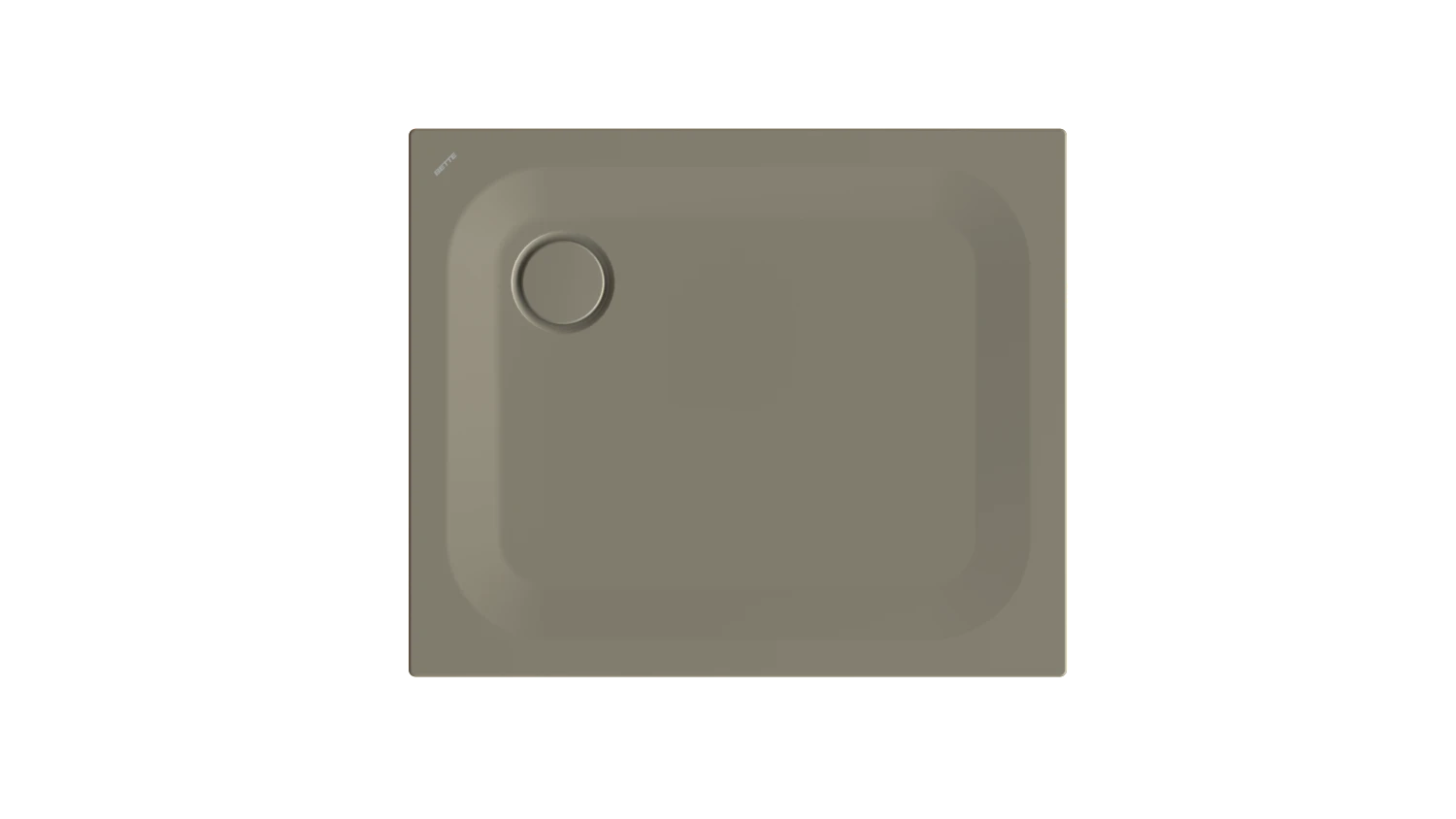 Bette rechteck Duschwanne „BetteUltra“ 900 × 750 mm ohne Oberflächenbeschichtung, mit BetteGlasur Plus, ohne Wannenträger, in Graphite