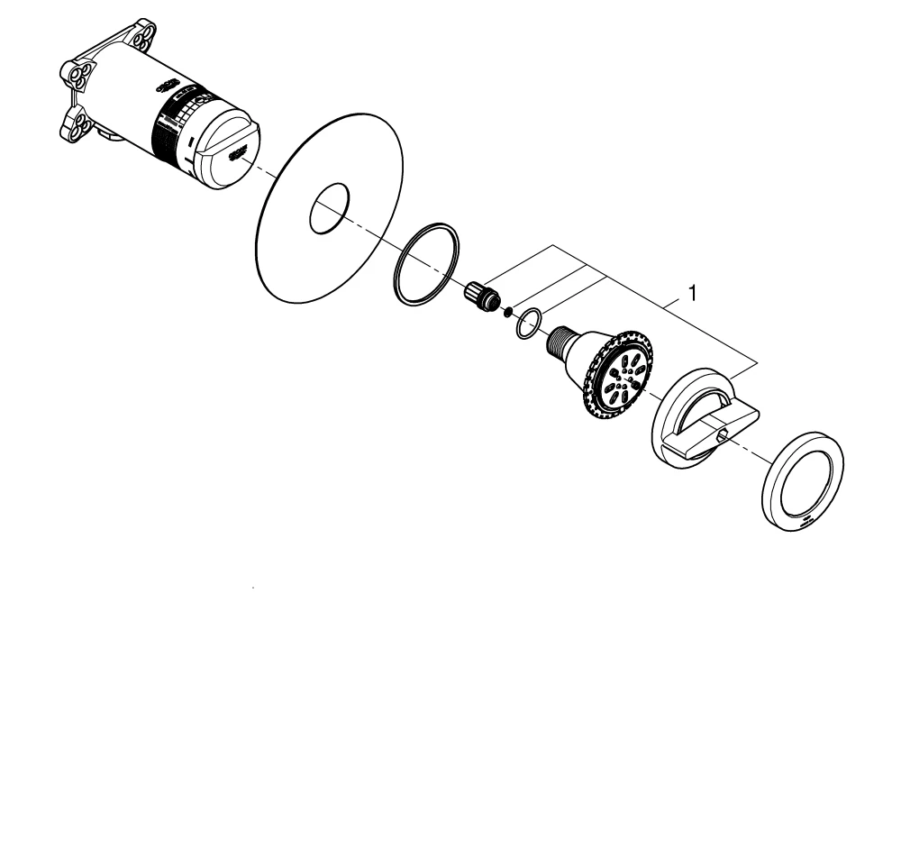 Grohe Rainshower Aqua Seitenbrause 2 Strahlarten, runde Form, chrom Grohe Rainshower Aqua Seitenbrause 2 Strahlarten, runde Form, chrom