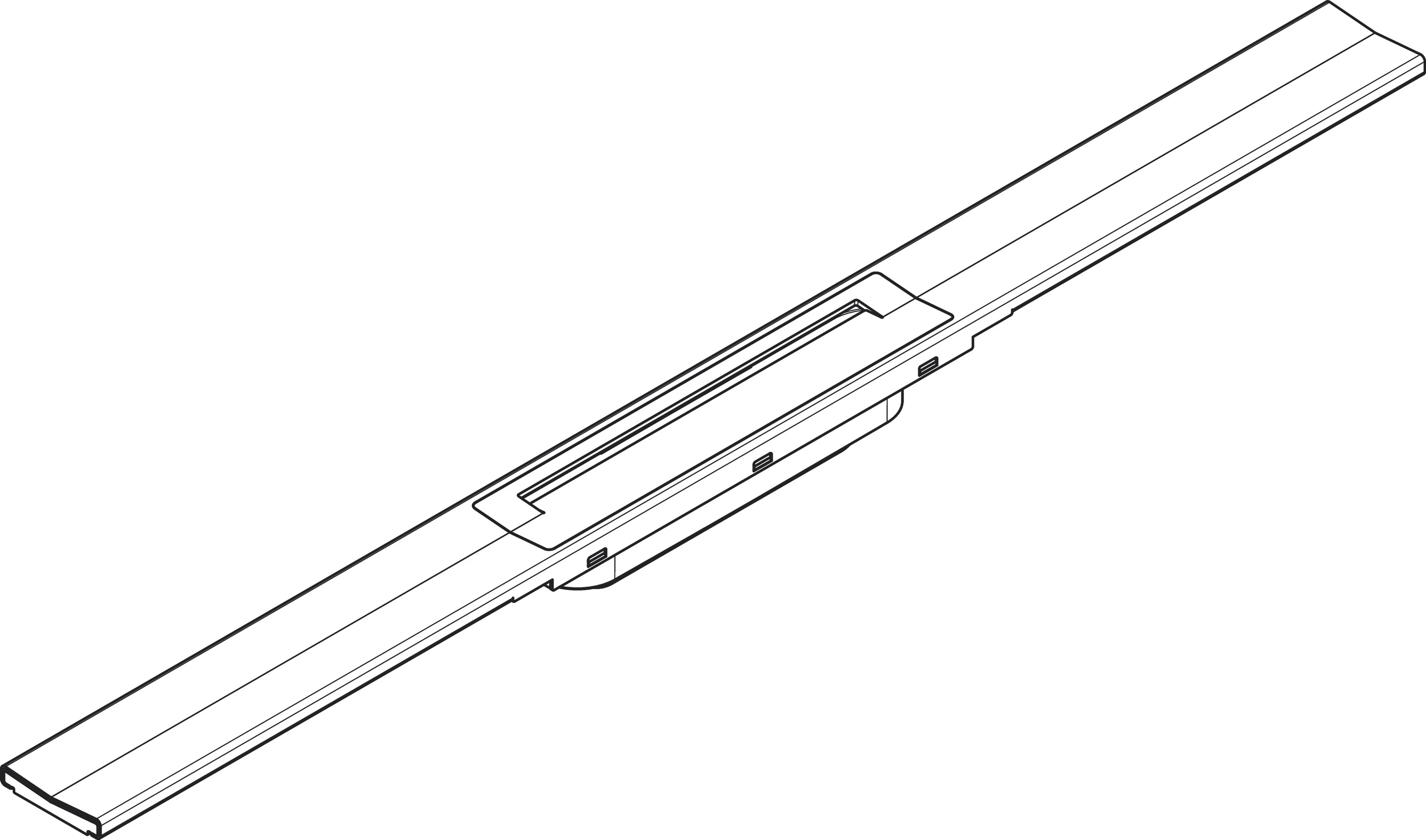 Hansgrohe RainDrain Flex Duschrinne 800 mm, Polished Gold Optic, höhenverstellbar, zweiseitig montierbar